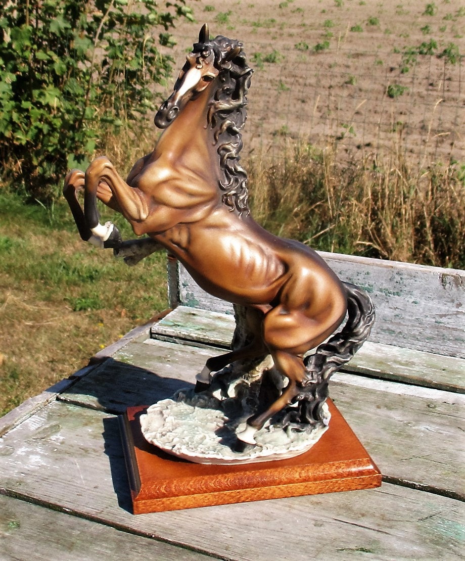 Giuseppe Armani Rearing Horse Figurine Statuette Capodimonte