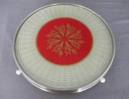 Vintage Rotating Cake stand Plate Lazy Susan Turntable Funky