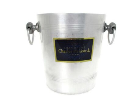 French Charles heidsieck Reims French Champagne Wine Cooler Bucket Aluminium