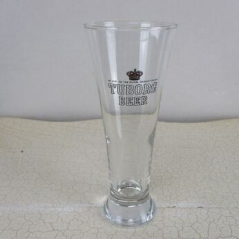 Vintage Tuborg Beer Copenhagen Denmark Barware Pilsner Glass