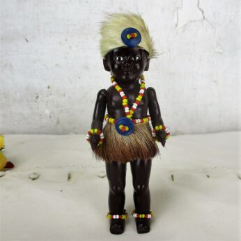 Vintage Collector Doll PML South Africa 50s Ethnic Hard Plastic Figure HTF 7.48"