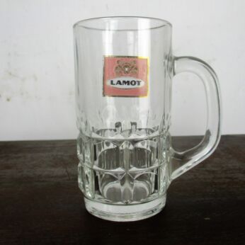 Lamot Belgian Beer Glass Handle very Rare Collector Brewery closed 1994 HTF