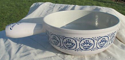 vintage Rare Blue White Saucepan Skillet Le Creuset France Dutch Oven