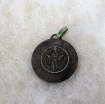 Vintage Medallion Notre Dame de Beauraing Virgin Mary Madonna Pendant HTF