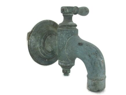 Large Antique Faucet Tap Architectural Industrial Barn Country Farmhouse Sink Reclaimed