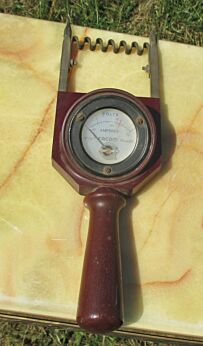 Vintage French France Bakelite Ammeter Amp Meter 1950 Mid century