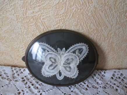 Handmade Belgian Lace Butterfly Vintage Antique Belgium