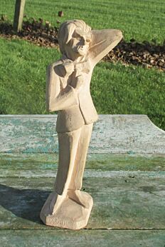 handmade Terracotta Clay Statuette Figurine Man Would Be Artist Folk Art