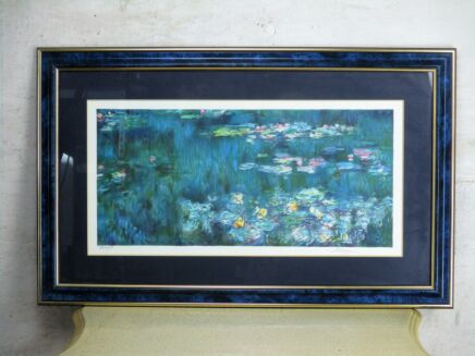 Framed Litho with Certificat Monet Nympheas Water Lilies French Paris Gorgeous