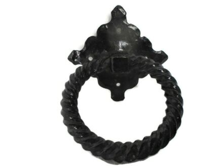 Art Nouveau Deco Door Knocker Wrought Iron Ring Architectural Reclaimed