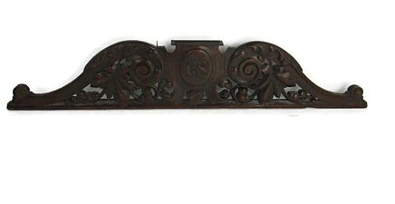 Hand Carved Wooden Pediment Over door Architectural Antique Stunning Large