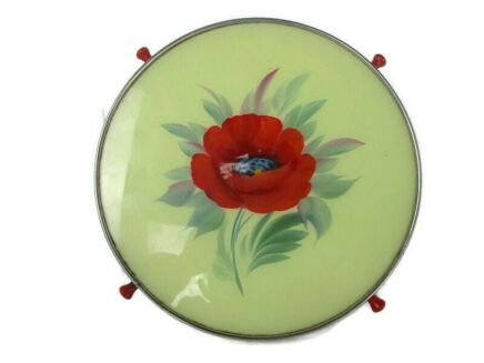 Vintage Rotating Cake stand Plate Lazy Susan Turntable Serving tray Poppy Retro Lovely