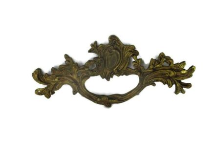 Large Antique Brass Door Knob handle Architectural Reclaimed Salvaged Trim