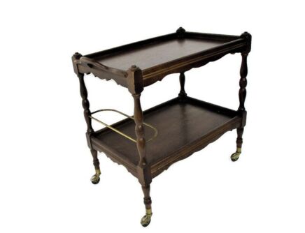 Bar Cocktail Tea Garden Cart Trolley Mid Century Modern Kitchen Island Ornate Funky WOW