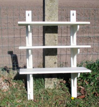 Rustic White Barn Shelving Shelves Authentic Charming painted white French