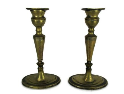 Antique Bauhaus Art Nouveau Candle Sticks Candle Holders Brass Stylish