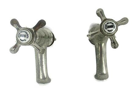 2   Antique Spigot Faucet Taps French Architectural Reclaimed France Jacob Delafon Paris & co