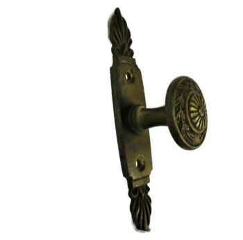 Small Antique Brass Door Knob handle Architectural Reclaimed Salvaged Trim