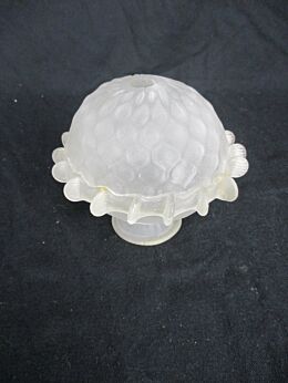 Venetian Murano Chandelier Part White Pink Bottom Shade Part Glass Reclaimed