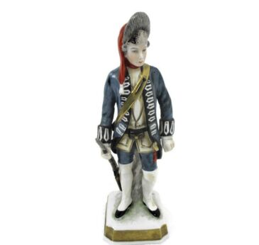 Antique Figurine Huzzar? Napoleonic Soldier Marked