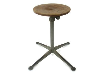 Friso Kramer for Ahrend De Cirkel fifties retro Swivel Plywood Stool Industrial