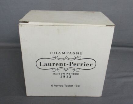 set of 6 champagne glasses Laurent Perrier Italy Maison Fondee