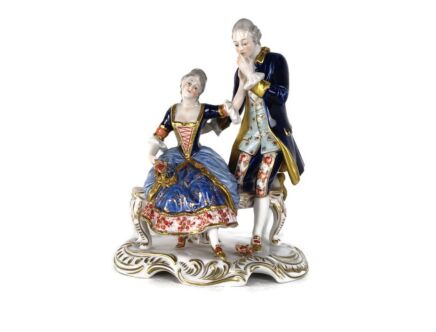 Figurine Statue Wolfstedt 19th century Courting Couple  exquisite  Marked Delicate 