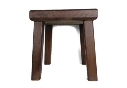 Sturdy Wooden Oak Heavy Small Side occasional wine Table Vintage Barn style