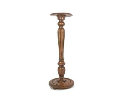 Large Ornate Hand carved Wooden Wood Pedestal Plant stand Side Table Farmhouse style