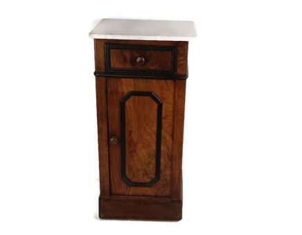 Antique Art Deco Art Nouveau Marble top Side Cabinet End Table Nightstand Bedroom 