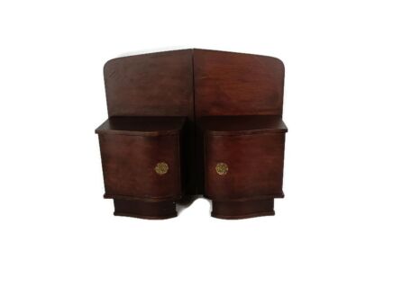 Pair Antique Art Deco Nightstands End tables Dresser 20s 30s Vanity Bedroom Cabinets 