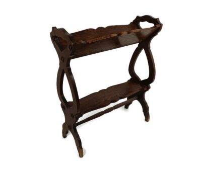 Antique Book shelve Stand Storage Sewing Box Side Table Edwardian Wood Country Barn Style