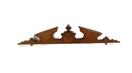 large Pediment Carved Wood over door Spindle Reclaimed architectural antique Oak