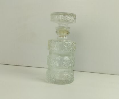 VIntage retro Glass Bottle Lidded Hobnails Small Decorative