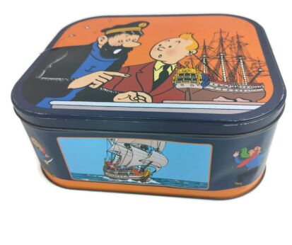 Tin Box  TIntin Delacre rare box  collector Le petit Vingtième vintage