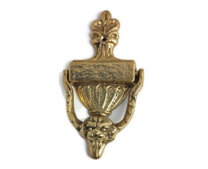 Neo gothic Ornate brass Door Knocker Dragon Architectural Vintage 40s 