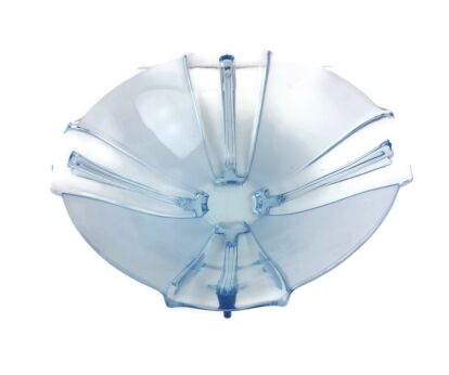 Gorgeous Art Deco Antique Art Depression Glass Rare Blue  Serving  Dish Bowl collector