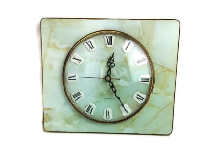 Vintage French wall clock JAZ transistor made in France Green clock 70s decorative