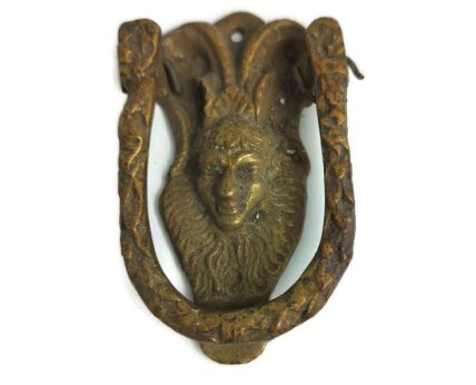 Small Door Knocker Handle Ornate Brass Door Cabinet gothic style antique Reclaimed