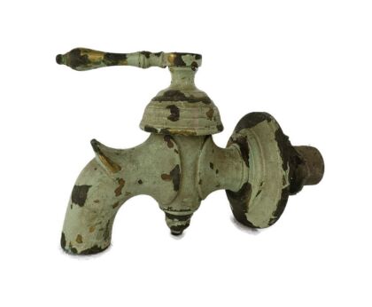 Large Antique Faucet Tap Architectural Industrial Reclaimed  Barn Country Farmhouse Sink  