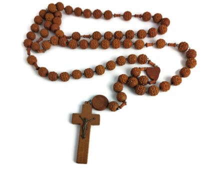 Vintage Large Lourdes Resine Rosary Prayer beads Decorativ Mon Jesus Misericorde 