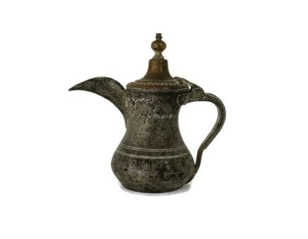 Antique   Art Nouveau Teapot Coffee Embossed Ornate Pewter  