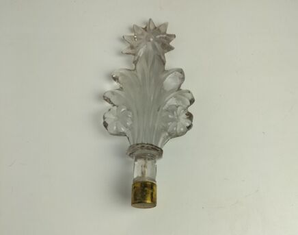 Art Glass Antique Piece Part of Chandelier Prism Ornament Replacement Part Leaf