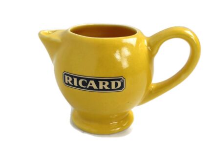 Yellow Ricard Pitcher Jar Ceramic France French Authentic Apero Pastis Collector Authentic