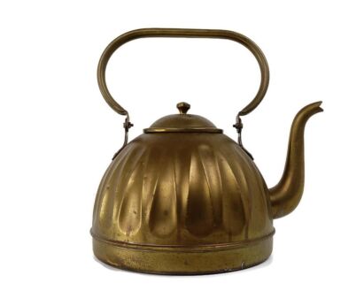 Antique Brass Tea Coffee Water  Kettle,  Funky Rare Marked Jimas France