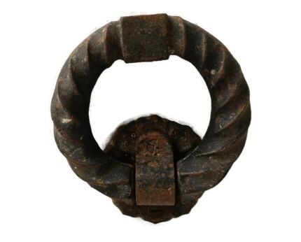 Antique  Iron  Door Knocker  Ring Architectural Gorgeous Reclaimed Impressive