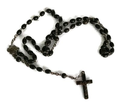 Antique Rosary France Wooden Beads Prayer beads Paternoster 