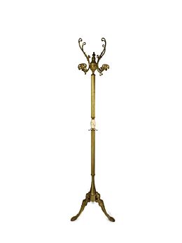 Standing Hall Tree Coat Hallway Rack Onyx Piece Brass Eyecatcher Mermaids Base  