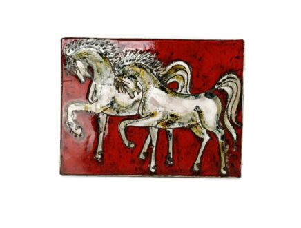 Ruscha Horses  Fat Lava Germany Space Age Pop Art Psychedelic Wall Tile 70s 