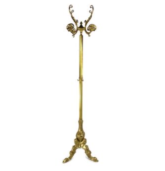 Standing Hall Tree Coat Hallway Rack Brass Eyecatcher Mermaids Base Hollywood regency 